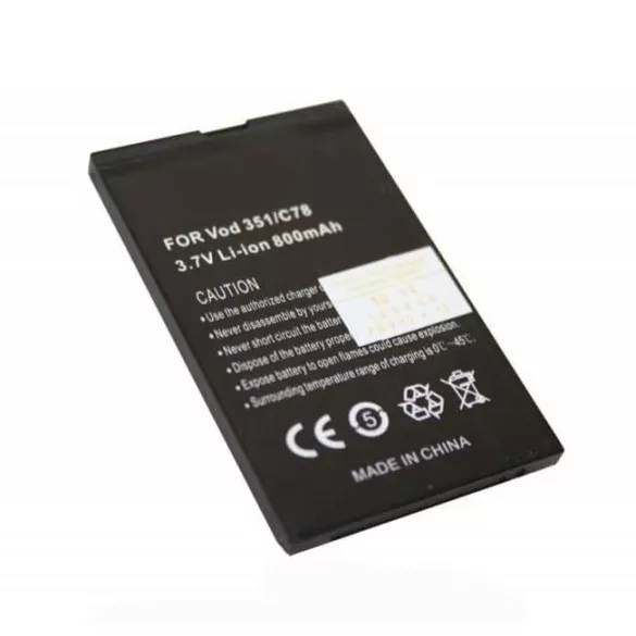 Vodafone 351 TLi3708T42P 3,7V 800mAh utángyártott mobiltelefon akkumulátor