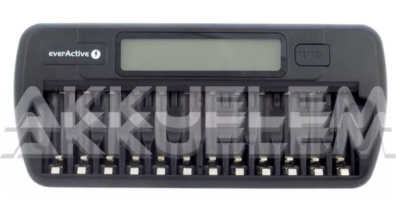 EverActive NC-1200 12 csatornás AA és AAA akkutöltő AA/500mA AAA/250mA