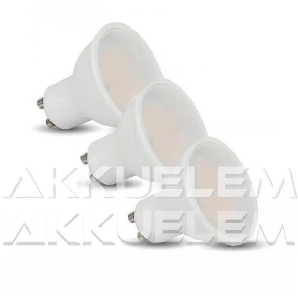 V-TAC GU10 5W 400lm 4000K 110 ° LED-izzó opál 3 db-os csomagban