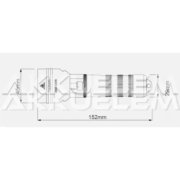 Xtar D06 1600 lum búvárlámpa szett (MC1 Plus, 18650 3500mAh) 4500K