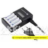 everActive NC-450 AA AAA Ni-MH akkumulátor töltő négycsatornás
