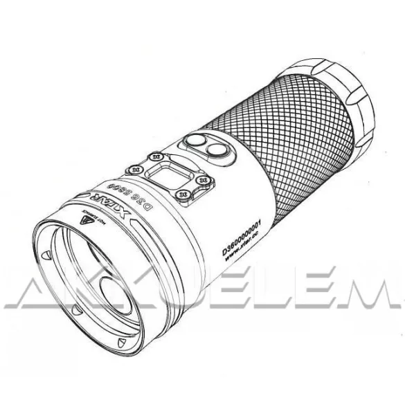 Xtar D36 5800 lum búvárlámpa szett (3500mAh akkupakk, adapter, koffer)