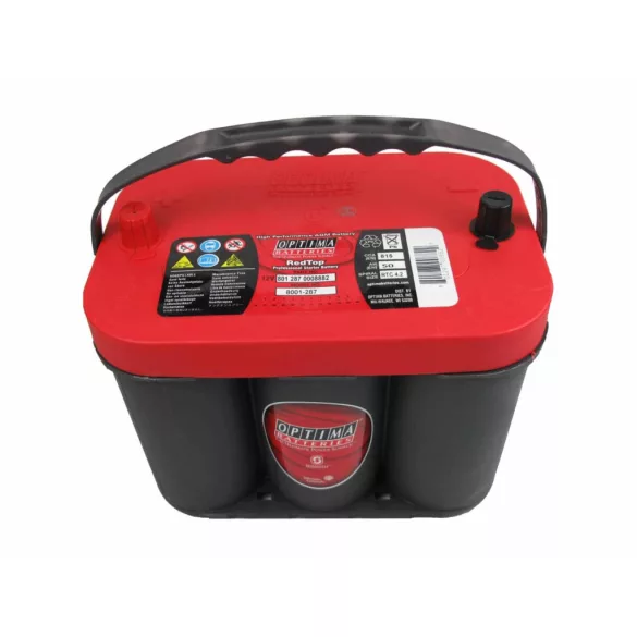 Optima Red 12V 50Ah 815A autó akkumulátor - közép *C - 4,2