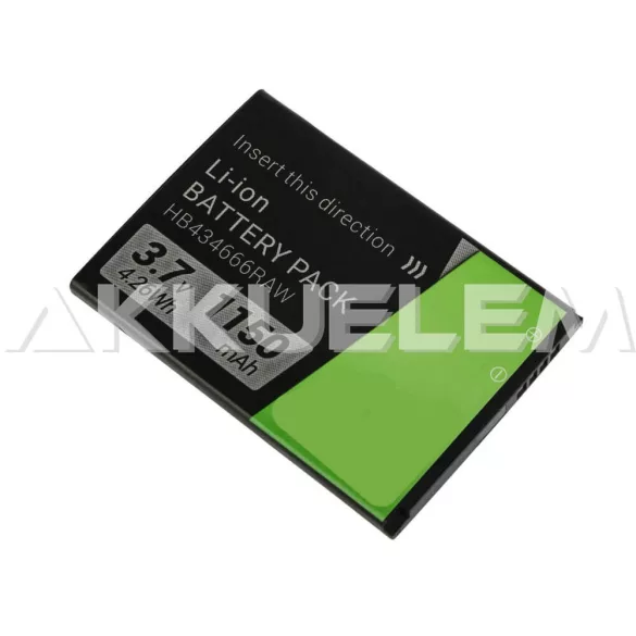 Huawei HB434666RBC 3,7V 1150mAh utángyártott mobiltelefon akkumulátor