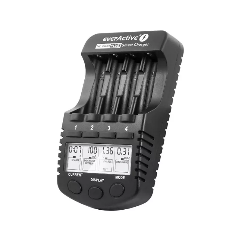 everActive NC-1000 Plus Ni-MH AA/AAA 4 csatornás akkumulátor töltő everActive NC-1000 Plus Ni-MH AA/AAA 4 csatornás akkumulátor töltő