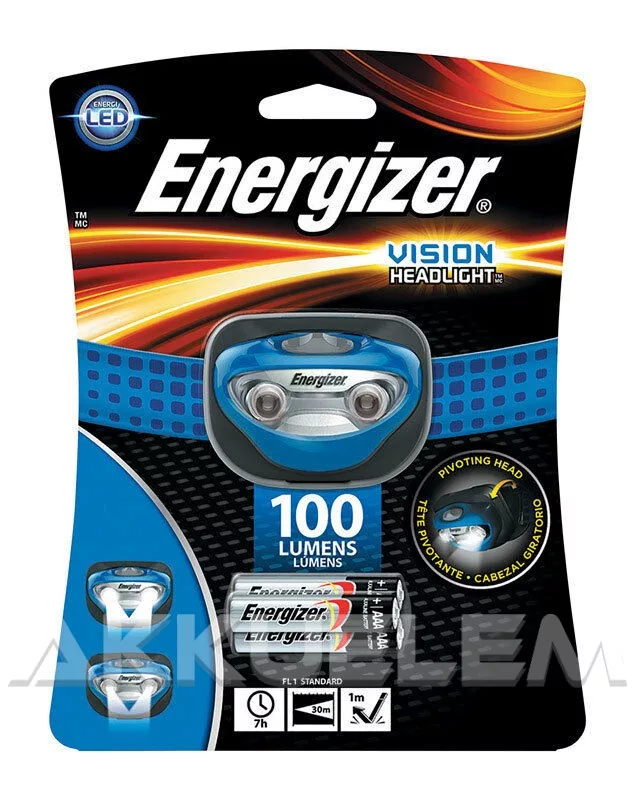 Energizer 100lm fejlámpa KÉK hatósugár: 30 méter Energizer 100lm fejlámpa KÉK hatósugár: 30 méter