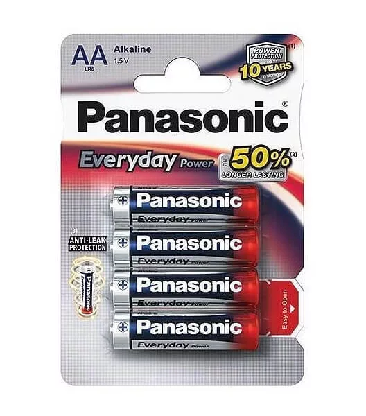 Panasonic Everyday Power LR6 AA tartós elem 4db/bliszter ár/db Panasonic Everyday Power LR6 AA tartós elem 4db/bliszter ár/db