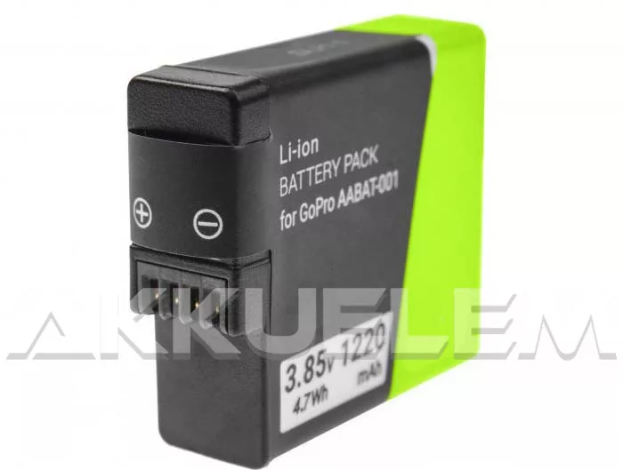   GoPro Hero 5 / 6 / 7 / 8 1250mAh utángyártott akkumulátor AABAT-001