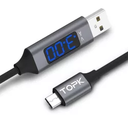 USB kábel LCD kijelzővel 1m