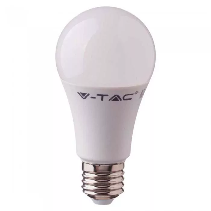 V-TAC E27 A60 A+ mozgásérzékelős 9W 806lm 4000K LED-izzó V-TAC E27 A60 A+ mozgásérzékelős 9W 806lm 4000K LED-izzó