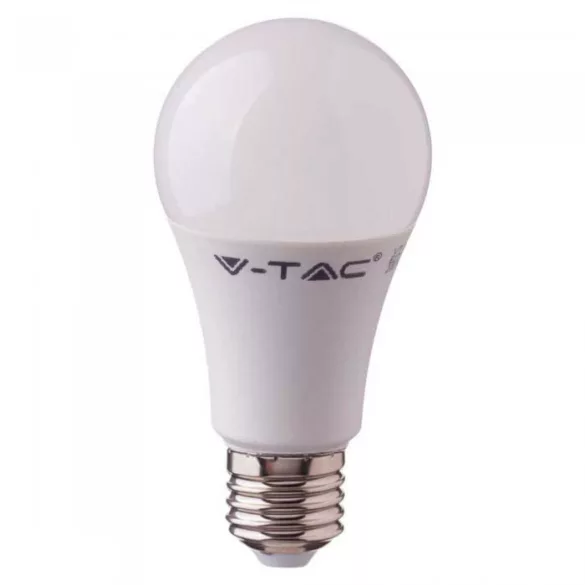 V-TAC E27 A60 A+ mozgásérzékelős 9W 806lm 3000K LED-izzó