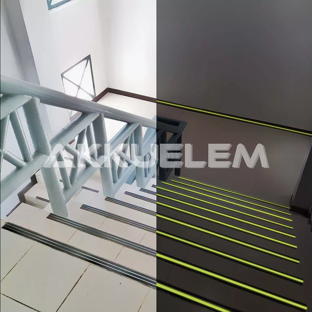 Csúszásmentes foszforeszkáló ragasztószalag 5m  x 50mm fekete