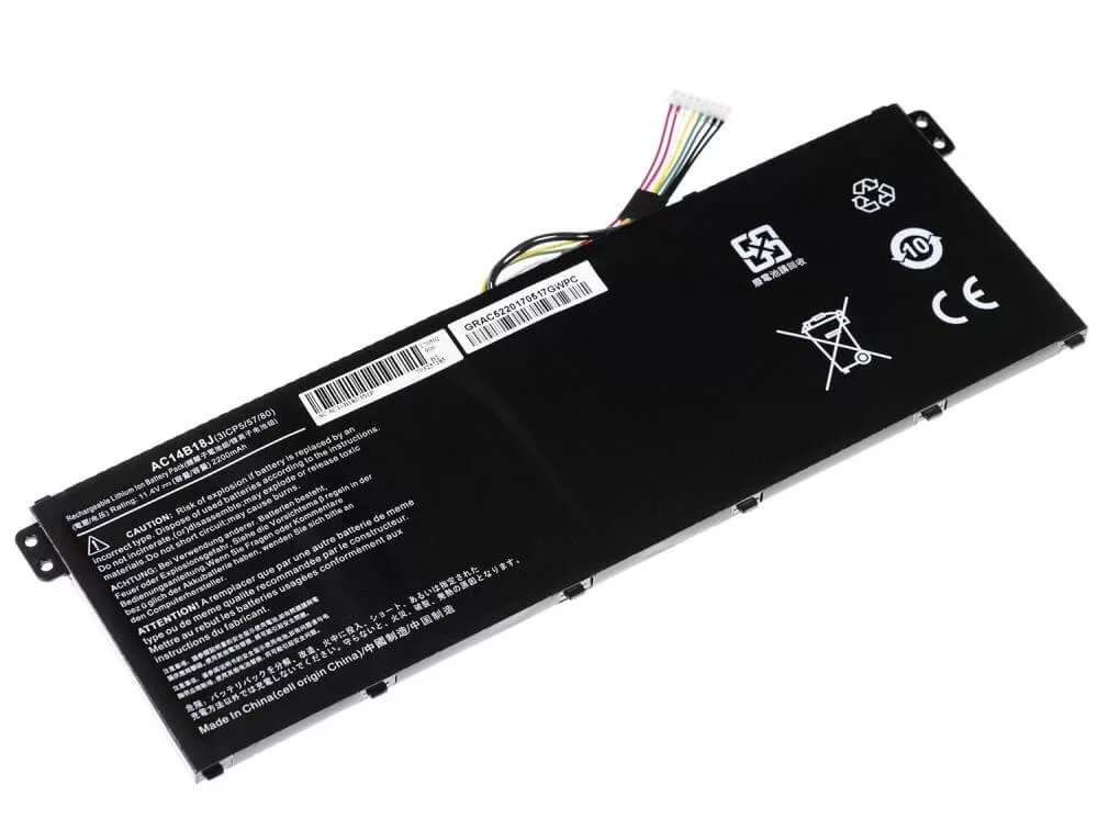 Acer AC14B18J 11,4V 3000mAh utángyártott laptop akkumulátor Acer AC14B18J 11,4V 3000mAh utángyártott laptop akkumulátor