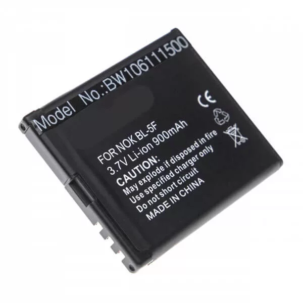 Nokia BL-5F BL-6F utángyártott mobiltelefon akkumulátor 3,7V 900mAh