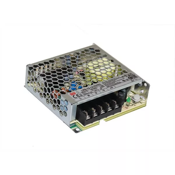 Tápegység 12V 6A 75W fémházas MeanWell LRS-75-12 Tápegység 12V 6A 75W fémházas MeanWell LRS-75-12