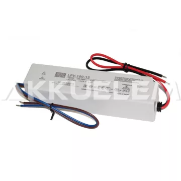   Tápegység 12V 8.5A 100W IP67 műanyag házas MeanWell LPV-100-12