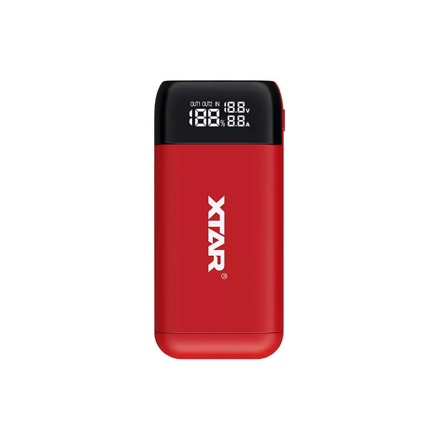 XTAR PB2S Li-ion akkutöltő powerbank 18650 PIROS XTAR PB2S Li-ion akkutöltő powerbank 18650 PIROS