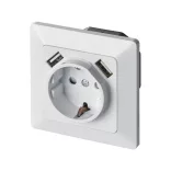 Fali aljzat 2 USB-vel 2.1 A 16A max A6000.1