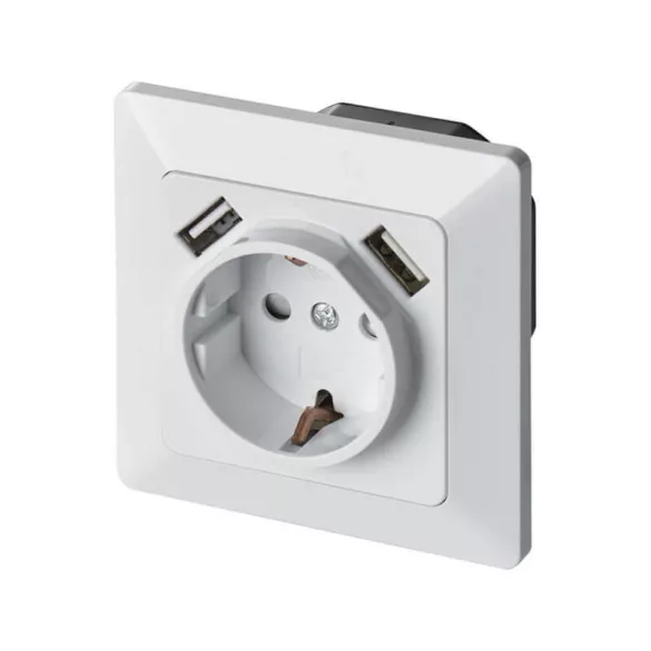 Fali aljzat 2 USB-vel 2.1 A 16A max A6000.1