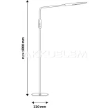 Avide REMO LED állólámpa 9W 500lm távir. FEHÉR