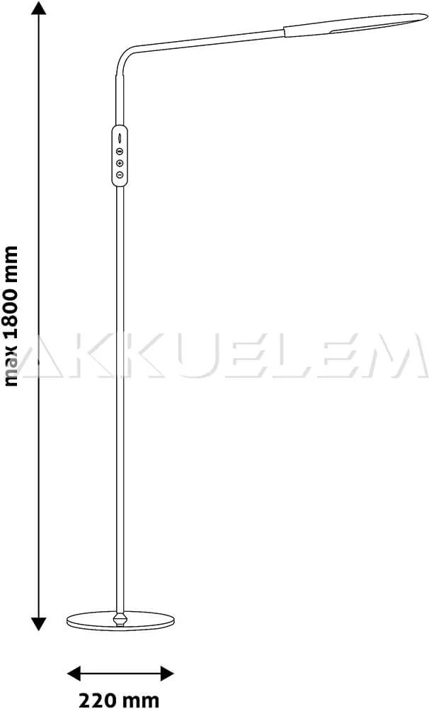 Avide REMO LED állólámpa 9W 500lm távir. FEHÉR