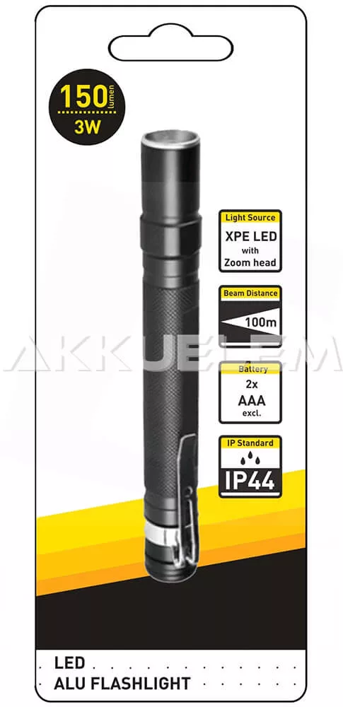 Cree LED elemlámpa 3W ZOOM ALU IP44 + övklipsz