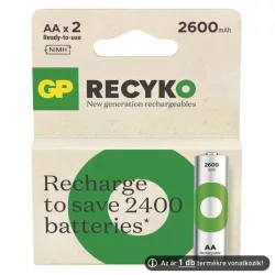   GP AA ReCyko 2600mAh NiMH akkumulátor 2db/csomag (ár/csomag)