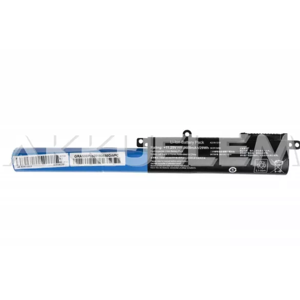 Asus R540L, X540  A31N1519 11,25V 2600mAh utángyártott laptop akkumulátor
