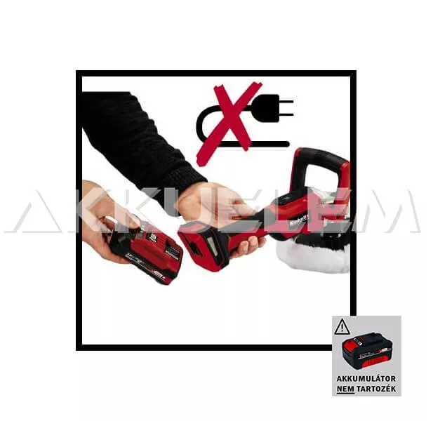 EINHELL CE-CP 18/180 Li E akkumulátoros polírozó- és csiszológép PXC SOLO