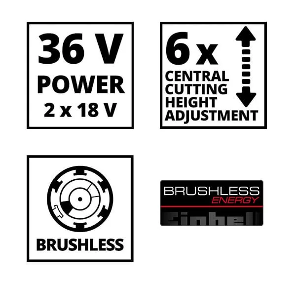 EINHELL GE-CM 43 LI M Kit fűnyíró + 2 akku + 2 töltő