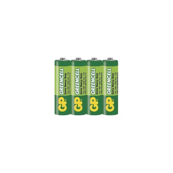 GP Greencell Fóliás 15G 1,5V AA R6 féltartós elem 4db/csomag