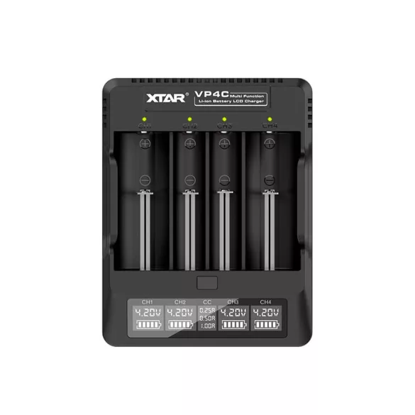 XTAR VP4C négy csatornás Li-ion USB-s akkutöltő