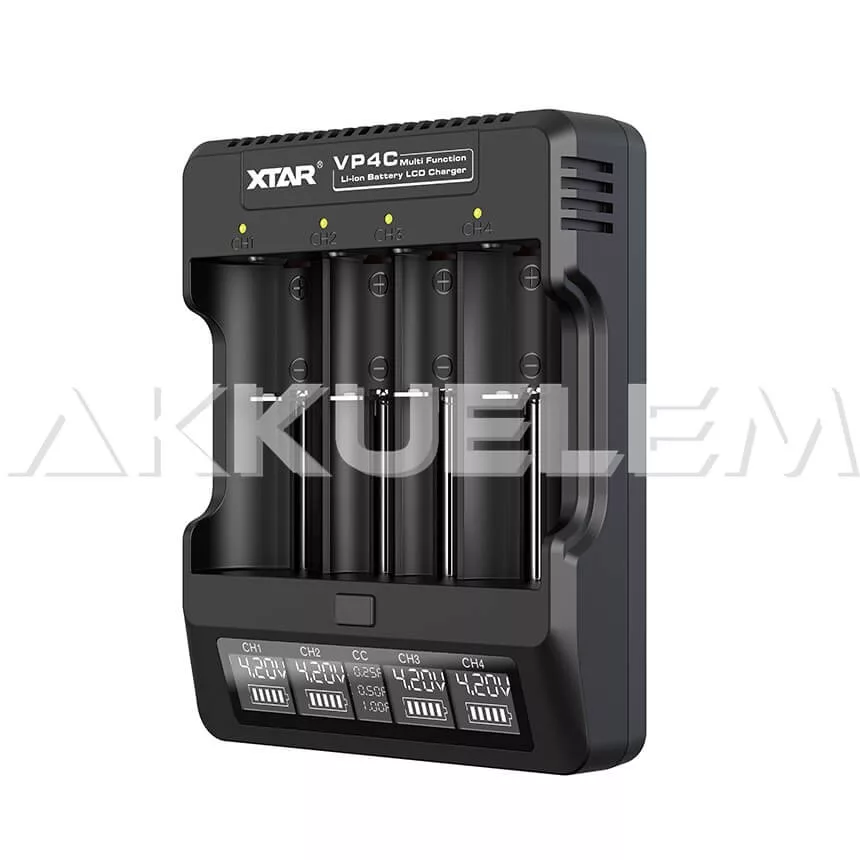 XTAR VP4C négy csatornás Li-ion USB-s akkutöltő