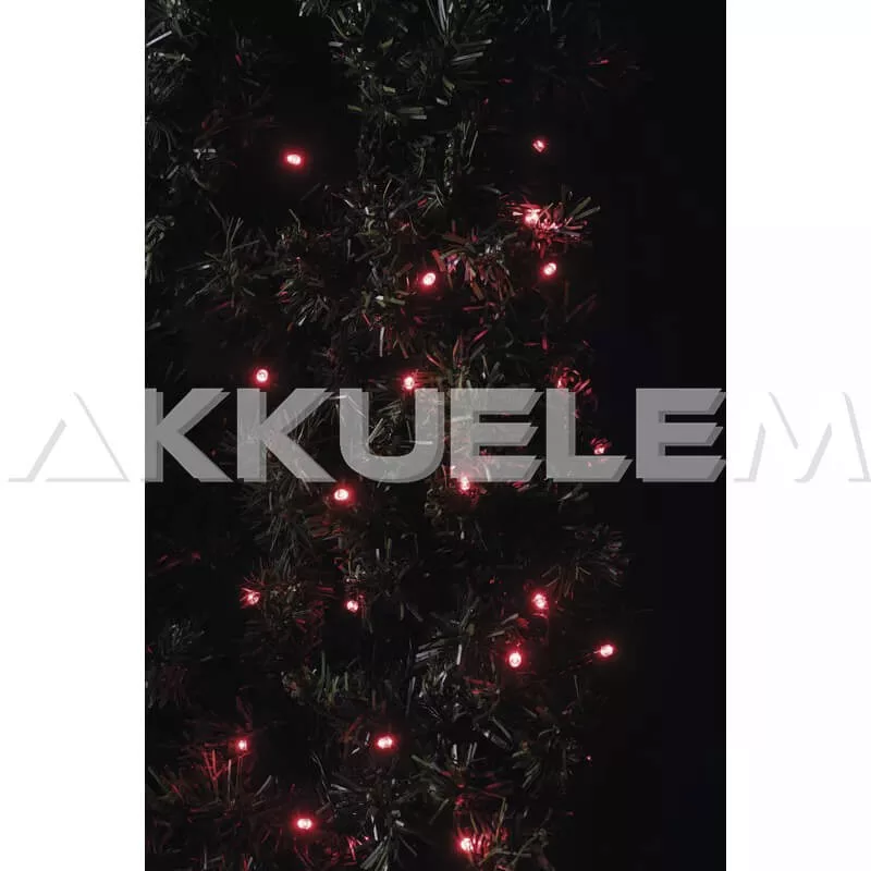 Karácsonyi fényfüzér 100LED karácsonyi 10m IP44 lánc piros CNT