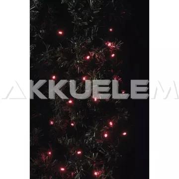   Karácsonyi fényfüzér 100LED karácsonyi 10m IP44 lánc piros CNT