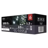 Karácsonyi fényfüzér 100LED karácsonyi 2,5 x 0,9m IP44 lánc jégcsap CW CNT
