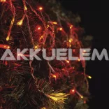 Karácsonyi fényfüzér 100LED karácsonyi 2,5 x 0,9m IP44 lánc jégcsap Vintage-Red CNT