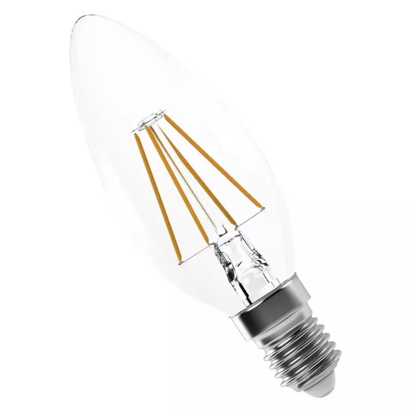 Classic E14 465lm 4W 40W 2700K WW LED Filament gyertya COB LED-izzó Classic E14 465lm 4W 40W 2700K WW LED Filament gyertya COB LED-izzó