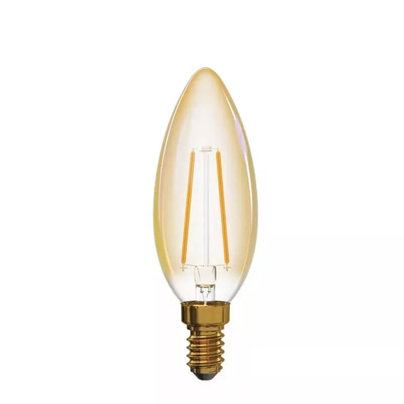 Vintage E14 170lm 2W 18W 2200K LED Filament gyertya LED-izzó