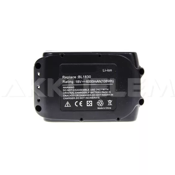 Makita BL1830 Professional 18V 6000mAh Li-ion utángyártott akku - VHBW