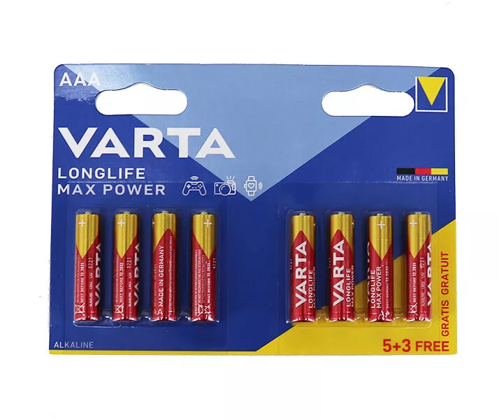   VARTA Longlife Max Power LR03 AAA tartós elem 8 db (ár/bliszter)