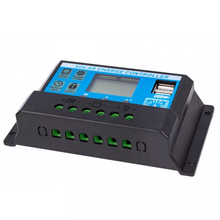 Napelem Töltésvezérlő 12V/24V 20A PWM +2xUSB SOLAR Napelem Töltésvezérlő 12V/24V 20A PWM +2xUSB SOLAR
