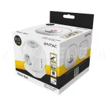 Hálózati elosztó GÖMB 3 foglalat + 2 x 2.1A USB + kapcsoló 1.5m kábel ENTAC