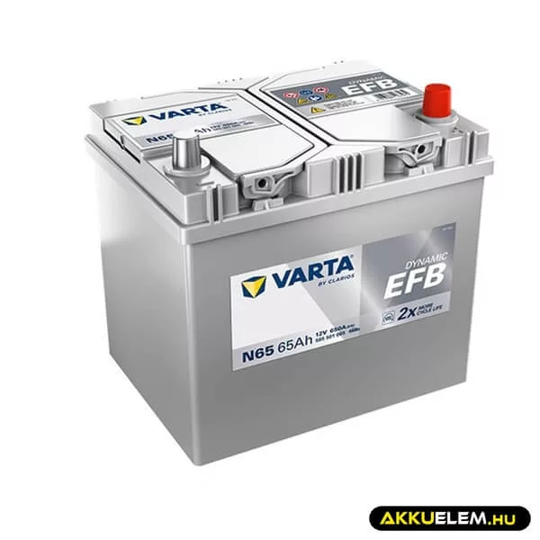 VARTA 12V EFB 65Ah 565501 start-stop autó akkumulátor Asia JOBB+ N65 VARTA 12V EFB 65Ah 565501 start-stop autó akkumulátor Asia JOBB+ N65