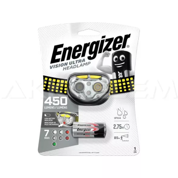Energizer fejlámpa Vision Ultra front-end 450lum