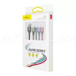 Kábel elosztó adapter  3A 4in1: 1xUSB-C, 1xApple Lightning, 2xmicro-USB 120cm gyorstöltő Baseus