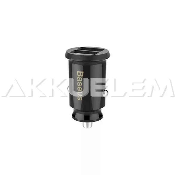 Baseus Grain C8-K 3.1A 12-24V 44,1 24,5 mm 2 USB autós adapter