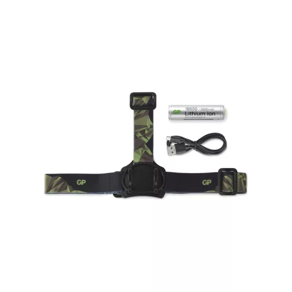 GP CHR35 fejlámpa 600lm Cree LED tölthető
