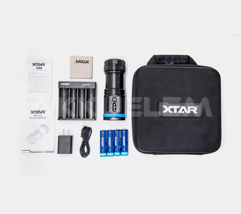 XTAR D30 4000lum búvárlámpa szett